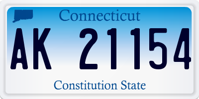 CT license plate AK21154