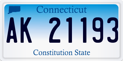 CT license plate AK21193
