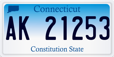 CT license plate AK21253