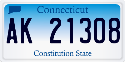 CT license plate AK21308