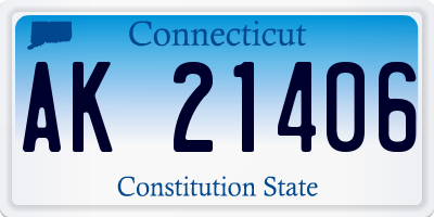 CT license plate AK21406
