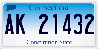 CT license plate AK21432