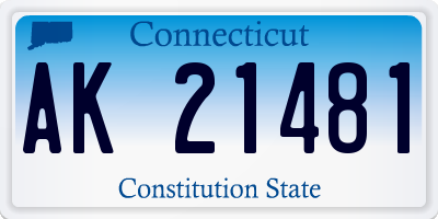 CT license plate AK21481