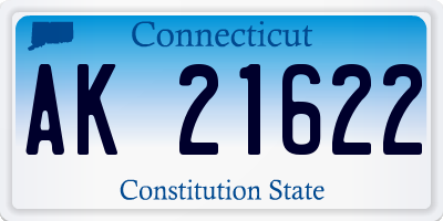 CT license plate AK21622
