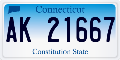CT license plate AK21667