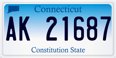 CT license plate AK21687