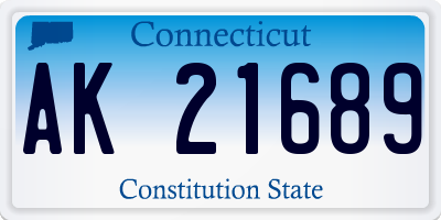 CT license plate AK21689