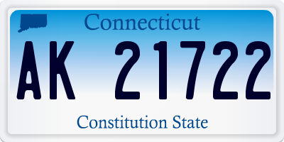 CT license plate AK21722