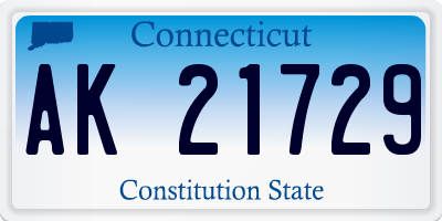 CT license plate AK21729