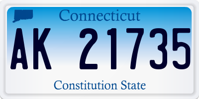 CT license plate AK21735
