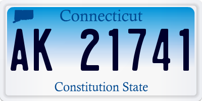 CT license plate AK21741