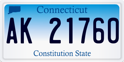 CT license plate AK21760