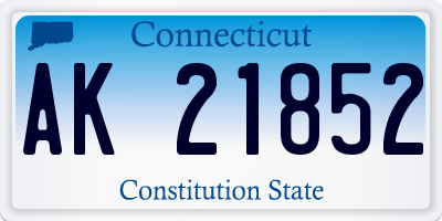 CT license plate AK21852