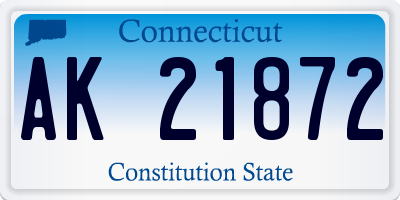 CT license plate AK21872