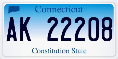 CT license plate AK22208
