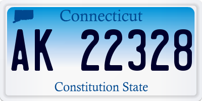 CT license plate AK22328
