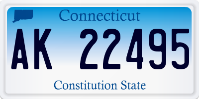 CT license plate AK22495