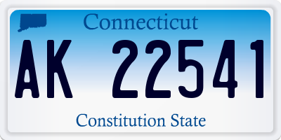 CT license plate AK22541