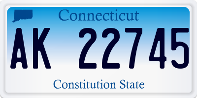 CT license plate AK22745