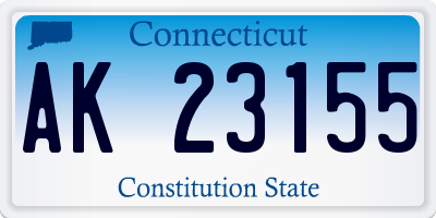 CT license plate AK23155