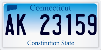 CT license plate AK23159