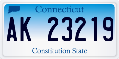 CT license plate AK23219