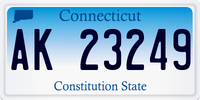 CT license plate AK23249