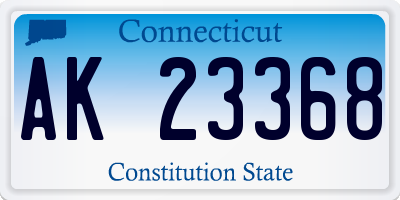 CT license plate AK23368