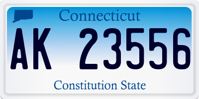 CT license plate AK23556