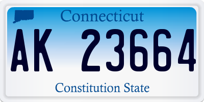 CT license plate AK23664