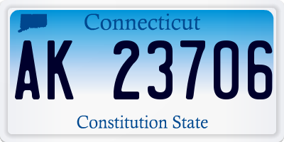 CT license plate AK23706