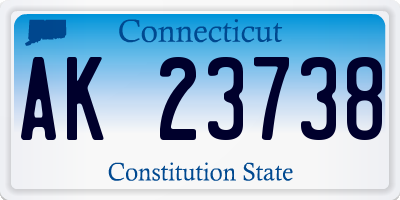 CT license plate AK23738