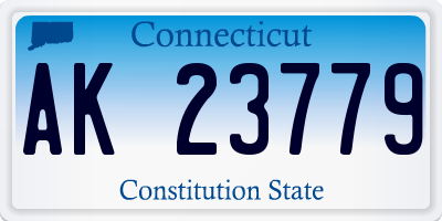 CT license plate AK23779