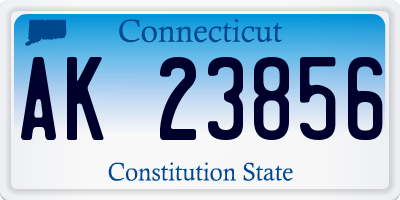 CT license plate AK23856