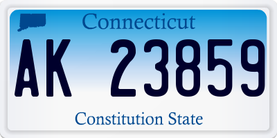 CT license plate AK23859