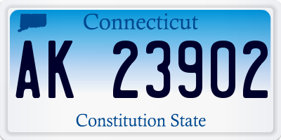 CT license plate AK23902