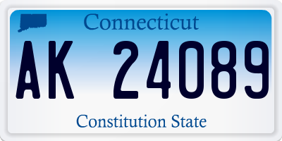 CT license plate AK24089