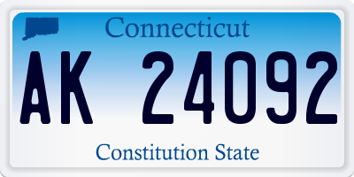 CT license plate AK24092
