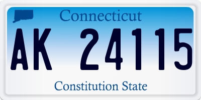 CT license plate AK24115