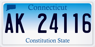 CT license plate AK24116