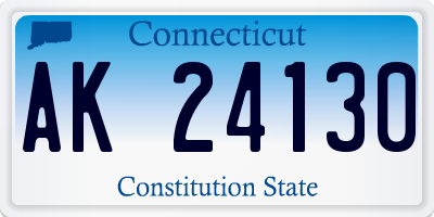 CT license plate AK24130