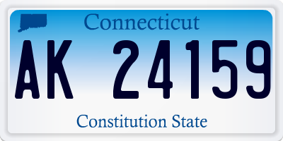 CT license plate AK24159