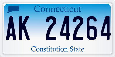CT license plate AK24264