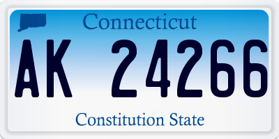 CT license plate AK24266