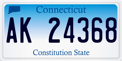 CT license plate AK24368