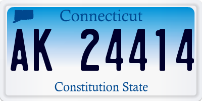 CT license plate AK24414