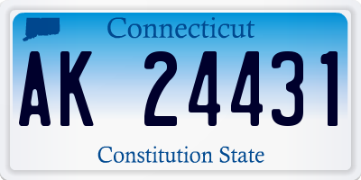 CT license plate AK24431