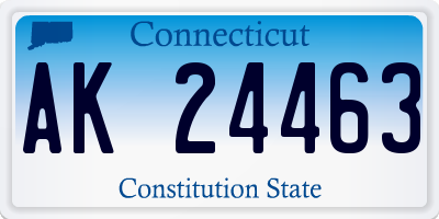 CT license plate AK24463
