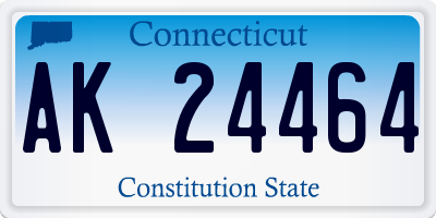 CT license plate AK24464
