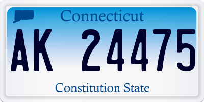 CT license plate AK24475